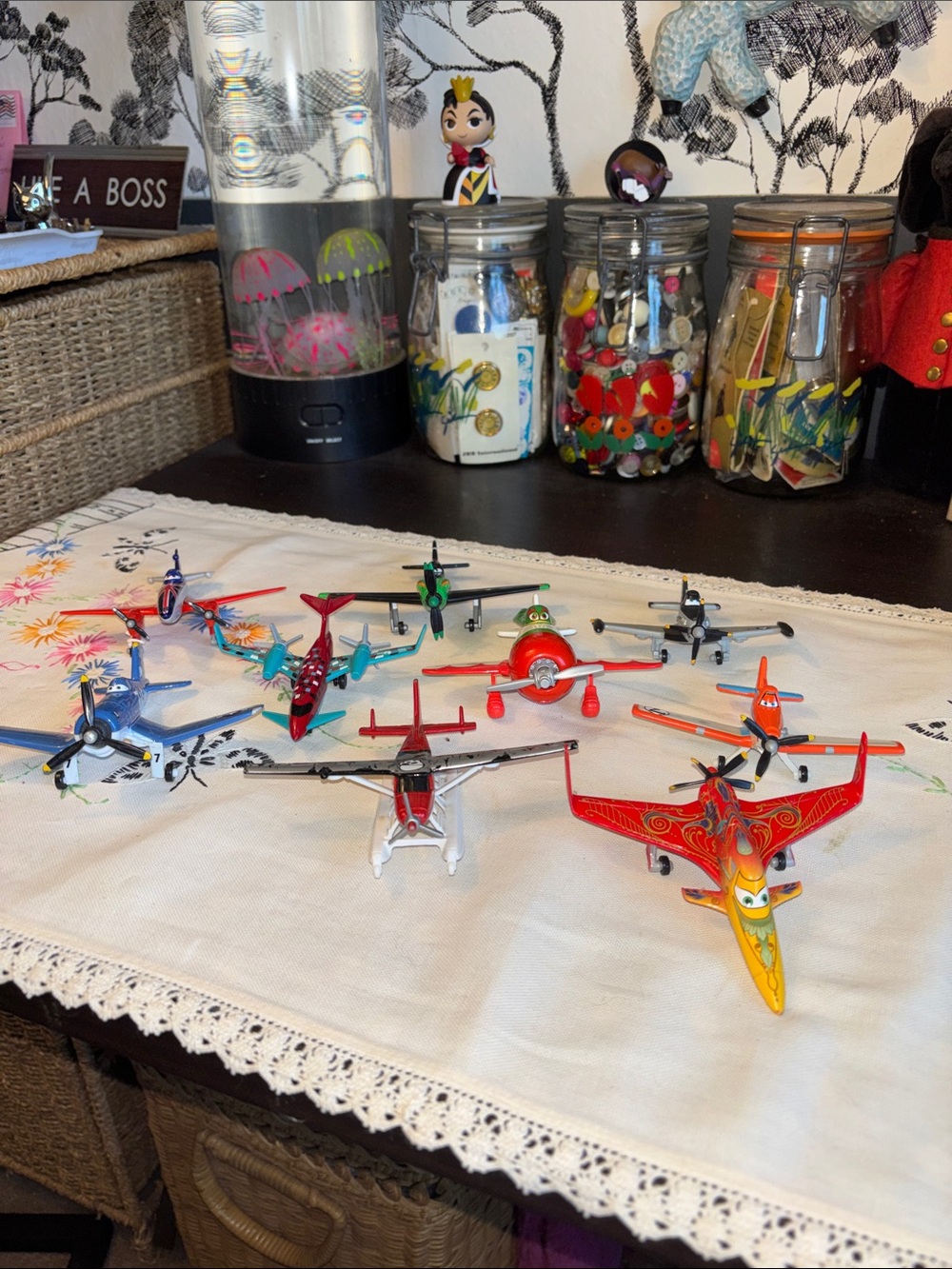EUC SET OF 10 metal toy planes including collection of Disney Cars Planes and